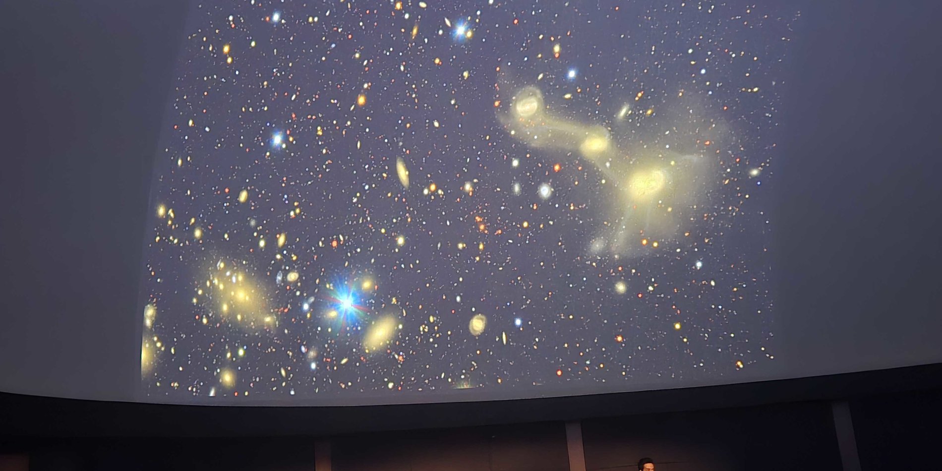 Rubin First Look image being shown on planetarium dome