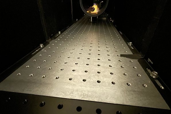 One of the lenses at the lab, photo by M. Tahani.